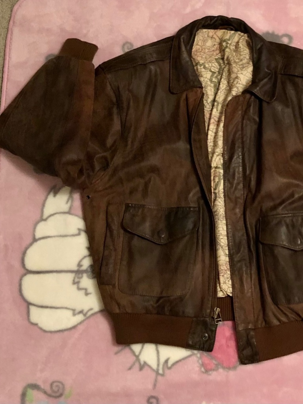 Totally nineties Heavy leather BoMbEr jacket vintage